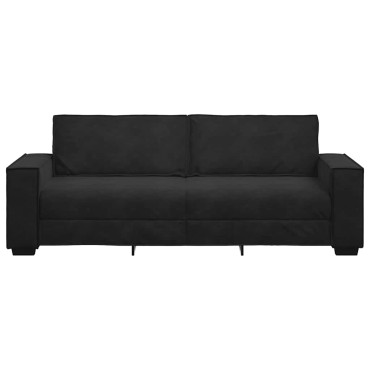 vidaXL Τριθέσιος Καναπές Μαύρος Βελούδινος 220x78x84cm