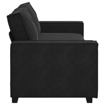 vidaXL Τριθέσιος Καναπές Μαύρος Βελούδινος 220x78x84cm
