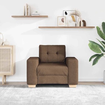 vidaXL Πολυθρόνα Καφέ 100x78x80cm Ύφασμα 1 τεμ. Γωνιακός