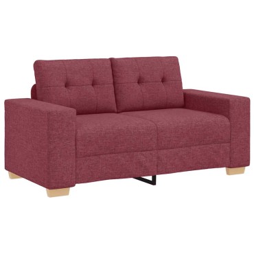 vidaXL Καναπές Διθέσιος Κόκκινος 160x77x82cm Ύφασμα 1 τεμ.