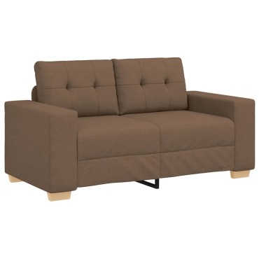 vidaXL Καναπές Διθέσιος Καφέ 160x77x82cm Ύφασμα 1 τεμ.