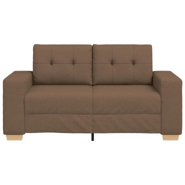 vidaXL Καναπές Διθέσιος Καφέ 160x77x82cm Ύφασμα 1 τεμ.
