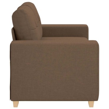 vidaXL Καναπές Διθέσιος Καφέ 160x77x82cm Ύφασμα 1 τεμ.