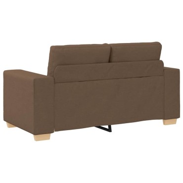 vidaXL Καναπές Διθέσιος Καφέ 160x77x82cm Ύφασμα 1 τεμ.