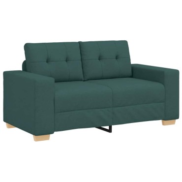 vidaXL Καναπές-Διθέσιος Σκούρο Πράσινο 160x77x82cm Ύφασμα