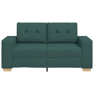 vidaXL Καναπές-Διθέσιος Σκούρο Πράσινο 160x77x82cm Ύφασμα