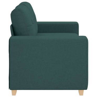 vidaXL Καναπές-Διθέσιος Σκούρο Πράσινο 160x77x82cm Ύφασμα