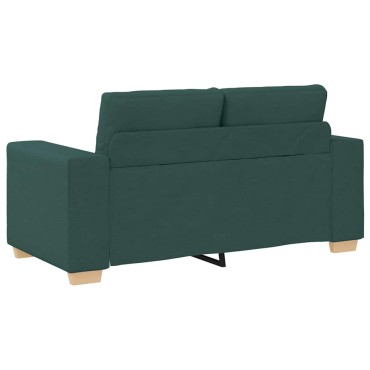 vidaXL Καναπές-Διθέσιος Σκούρο Πράσινο 160x77x82cm Ύφασμα