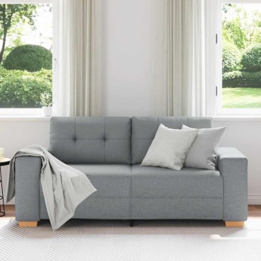 vidaXL Καναπές-Διθέσιος Ανοιχτό Γκρι 180x77x82cm Ύφασμα