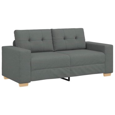vidaXL Καναπές-Διθέσιος Σκούρο Γκρι 180x77x82cm Ύφασμα