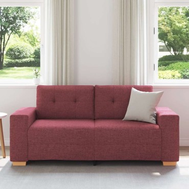 vidaXL Καναπές Διθέσιος Κόκκινος 180x77x82cm Ύφασμα 1 τεμ.