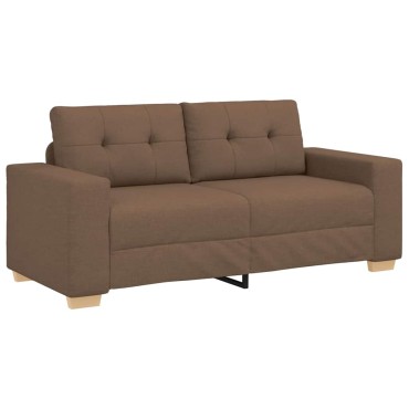 vidaXL Καναπές Διθέσιος Καφέ 180x77x82cm Ύφασμα 1 τεμ.