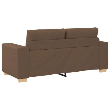 vidaXL Καναπές Διθέσιος Καφέ 180x77x82cm Ύφασμα 1 τεμ.