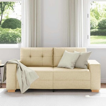 vidaXL Διθέσιος Καναπές-Διάδρομος Κρεμ 180x77x82cm Ύφασμα