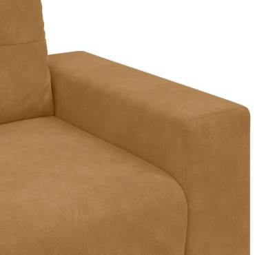 vidaXL Πολυθρόνα Καφέ Βελούδινη 100x78x80cm 1 τεμ. Γωνιακός