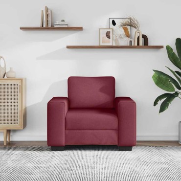 vidaXL Πολυθρόνα-Καναπέ Κόκκινη 100x77x82cm Ύφασμα 1 τεμ. Γωνιακός