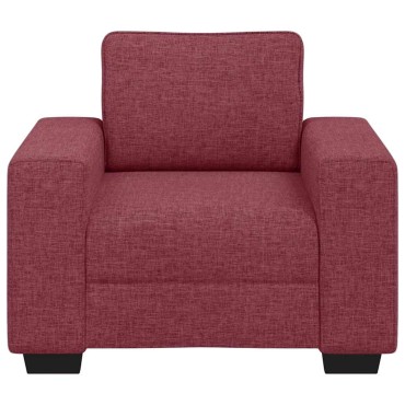 vidaXL Πολυθρόνα-Καναπέ Κόκκινη 100x77x82cm Ύφασμα 1 τεμ. Γωνιακός