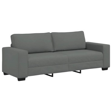vidaXL Τριθέσιος Καναπές Σκούρο Γκρι 220x77x82cm Ύφασμα