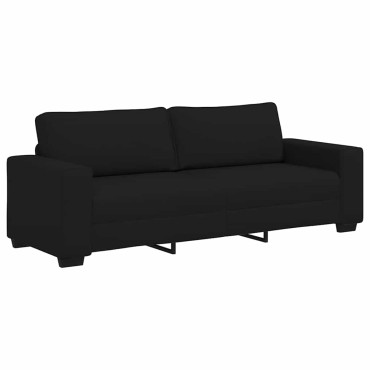 vidaXL Τριθέσιος Καναπές Μαύρος 220x77x82cm Ύφασμα