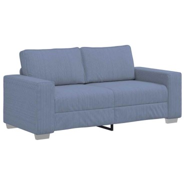 vidaXL Διθέσιος Καναπές-Ρολόι Μπλε 180x77x82cm από Ύφασμα Κοτλέ