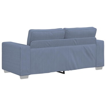 vidaXL Διθέσιος Καναπές-Ρολόι Μπλε 180x77x82cm από Ύφασμα Κοτλέ