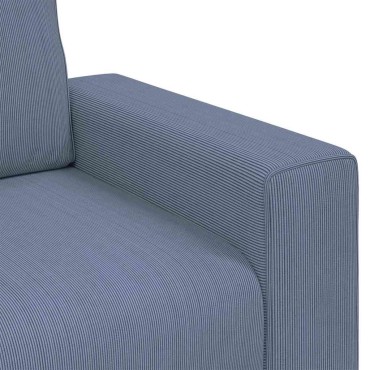 vidaXL Διθέσιος Καναπές-Ρολόι Μπλε 180x77x82cm από Ύφασμα Κοτλέ