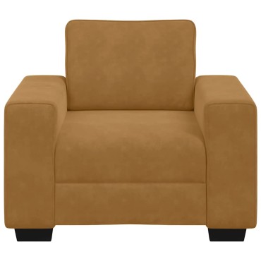 vidaXL Πολυθρόνα Καφέ Βελούδινη 100x77x82cm 1 τεμ. Γωνιακός