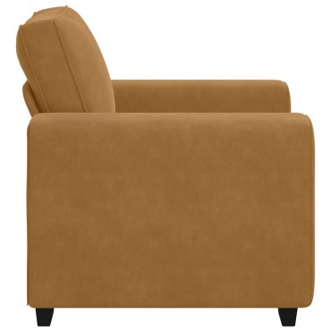 vidaXL Πολυθρόνα Καφέ Βελούδινη 100x77x82cm 1 τεμ. Γωνιακός