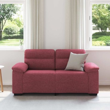 vidaXL Διθέσιος Καναπές Κόκκινος 160x81x84cm Ύφασμα