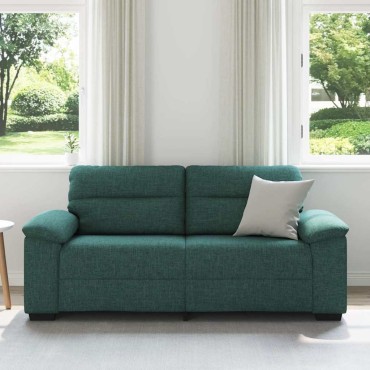 vidaXL Διθέσιος Καναπές Σκούρο Πράσινο 180x81x84cm Ύφασμα