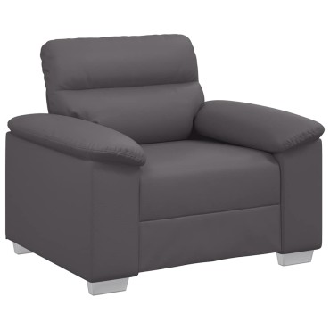 vidaXL Πολυθρόνα Γκρι 100x81x84cm από Συνθετικό Δέρμα 1 τεμ. Γωνιακός