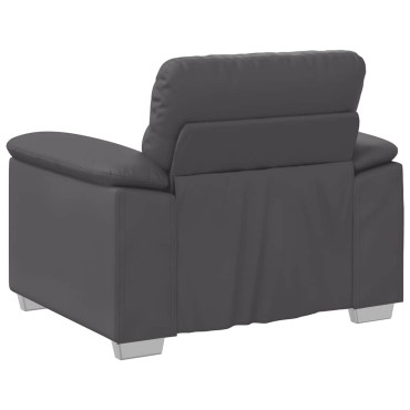 vidaXL Πολυθρόνα Γκρι 100x81x84cm από Συνθετικό Δέρμα 1 τεμ. Γωνιακός