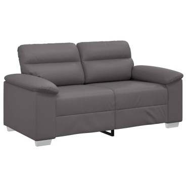vidaXL Διθέσιος Καναπές Γκρι 160x81x84cm από Συνθετικό Δέρμα