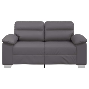 vidaXL Διθέσιος Καναπές Γκρι 160x81x84cm από Συνθετικό Δέρμα