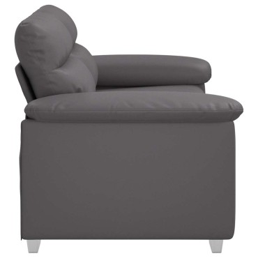 vidaXL Διθέσιος Καναπές Γκρι 160x81x84cm από Συνθετικό Δέρμα