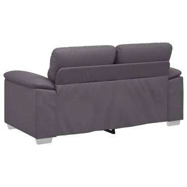 vidaXL Διθέσιος Καναπές Γκρι 160x81x84cm από Συνθετικό Δέρμα