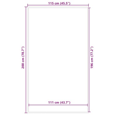 vidaXL Πατάκι Πόρτας Ανθρακί 115x200 εκ.