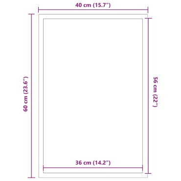 vidaXL Πατάκι Πόρτας Μπλε 40x60 εκ.