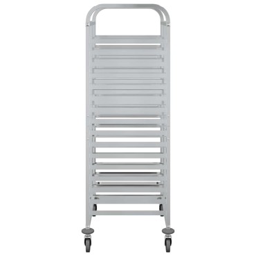 vidaXL Τρόλεϊ Δίσκου με 32 Δοχεία GN 75x55x162,5cm από Ανοξείδωτο Ατσάλι 1 τεμ.