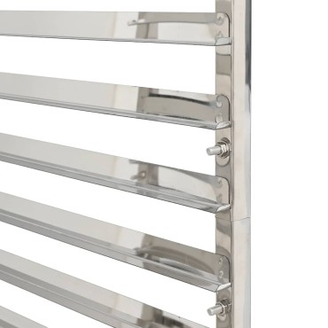 vidaXL Τρόλεϊ Δίσκου με 32 Δοχεία GN 75x55x162,5cm από Ανοξείδωτο Ατσάλι 1 τεμ.