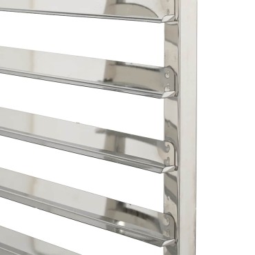 vidaXL Τρόλεϊ Δίσκου με 6 Δοχεία GN 39x55x87cm από Ανοξείδωτο Ατσάλι 1 τεμ.