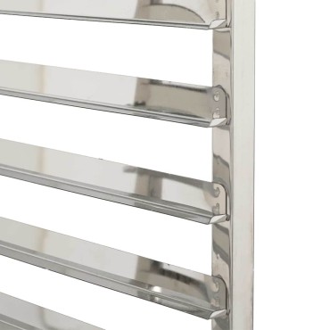 vidaXL Τρόλεϊ Δίσκου με 12 Δοχεία GN 75x55x87cm από Ανοξείδωτο Ατσάλι 1 τεμ.