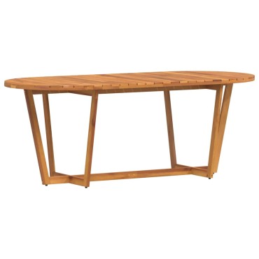 vidaXL Τραπεζαρία Κήπου Οβάλ 200x90x75cm από Μασίφ Ξύλο Ακακίας 1 τεμ.