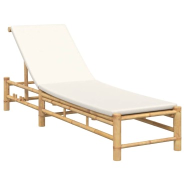 vidaXL Ξαπλώστρα με Μαξιλάρια 55x199x30cm από Μπαμπού 1 τεμ.