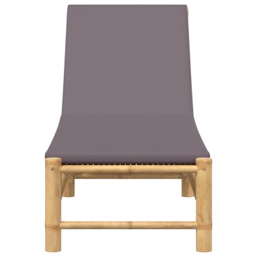 vidaXL Ξαπλώστρα με Μαξιλάρια 55x199x30cm από Μπαμπού 1 τεμ.