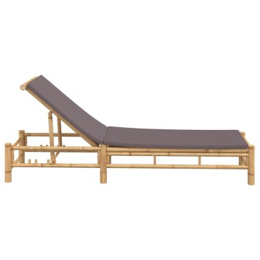 vidaXL Ξαπλώστρα με Μαξιλάρια 55x199x30cm από Μπαμπού 1 τεμ.