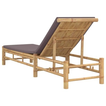 vidaXL Ξαπλώστρα με Μαξιλάρια 55x199x30cm από Μπαμπού 1 τεμ.