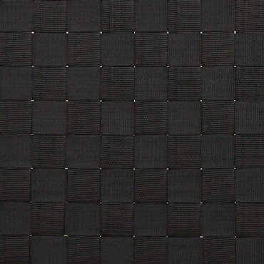 vidaXL Ξαπλώστρα με Μαύρο Υφασμάτινο Ιμάντα 55x200x30cm από Μπαμπού 1 τεμ.