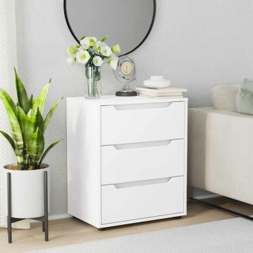 vidaXL Μπουφές VISNES Λευκό 60x40x73cm από Τεχνητό Ξύλο 1 τεμ.