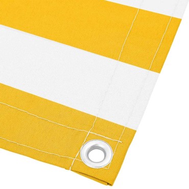 vidaXL Σήτα Μπαλκονιού Κίτρινη και Λευκή Ριγέ 75 x 800 εκ.